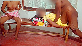 Husband Having Sex With Wifes Friend While His Wife Is Watching - Cuckold Wife - Threesome