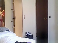Husband films his wife