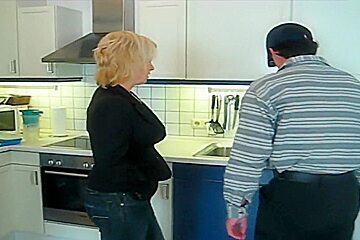 I get fucked in kitchen in my amateur mature video