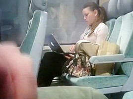 I love Girls watching me Flash Cock on public Train ride