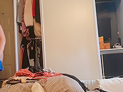 Im Trying On My Clothes And He Wants Me Sucking His Cock !