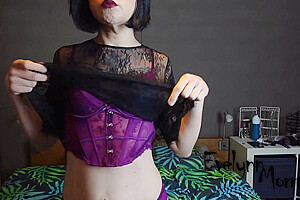 In Lace Top And Lingerie Teasing For You (free)