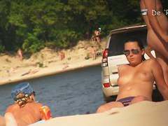 Incredibly enticing nude beach video