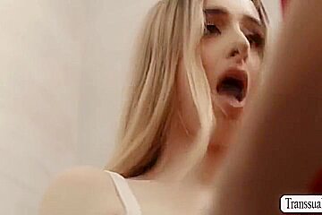 Ivory Mayhem - Horny Stepdad Barebacks His Ts Stepdaughter While On Laundry