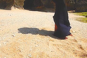 Iycra White Speedo Pissing On The Beach