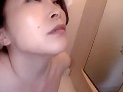 Japanese AV model gives hot POV head on camera
