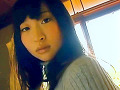 Japanese Amateur Giggles While Watching Guy Jerk O