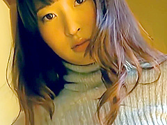 Japanese Amateur Giggles While Watching Guy Jerk O