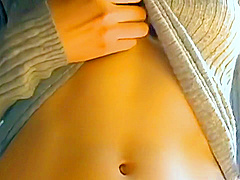 Japanese Amateur Giggles While Watching Guy Jerk O