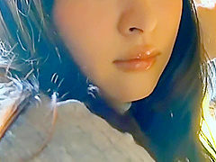 Japanese Amateur Giggles While Watching Guy Jerk O