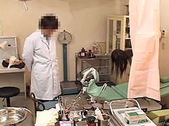Japanese gyno taking the sample of a vixen s squirt