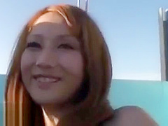 Japanese most horny redhead wants fuck outdoor