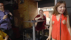 Japanese slave nipples tormented in public