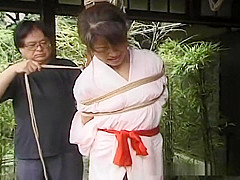 Japanese torture with hottie outdoors action