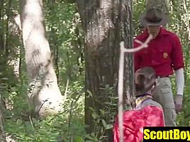 Jock Watches Step dad And Boy Fuck Outdoors