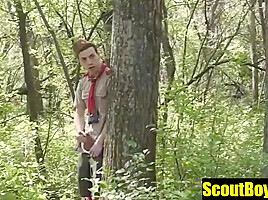 Jock Watches Step dad And Boy Fuck Outdoors
