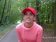 Jogger Amateur Flashing Ass In Forest
