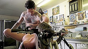 Karma Rx - Biker Porn  Passionate Sex In Car Workshop