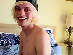 Kayden Alexander grabs his big prick and jerks off solo