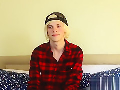 Kayden Alexander grabs his big prick and jerks off solo
