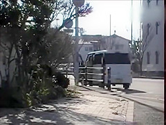 Kinky Asian flasher exposing her body everywhere around the city