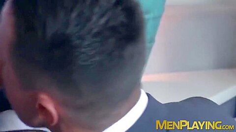 Kinky Businessman Klein Kerr Anal Fucked Hard After Handjob