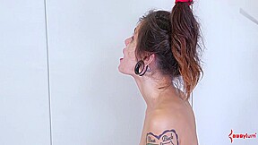 Kinnky bound sub gets face fucked