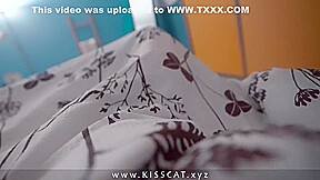 Kiss Cat - Step Mom Share Bed With Handjob! Surprise - Step Son Fucks Step Mother With Creampie