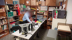 LP Office let Naomi Mae rides her pussy on his big cock