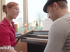 La France A Poil - Amazing Petite Redhead student 18+ Slut