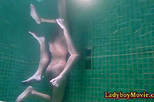 Ladyboy Prem Gives Blowjob In Swimming Pool And Gets Fucked