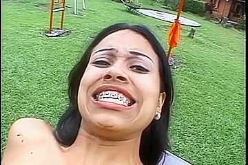 Latina Bitch With A Hairy Hoochie-coochie Gets Two - Lena Juliette