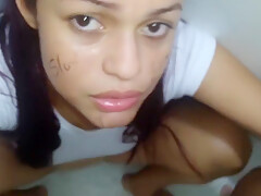 Latina Sexy teen 18+ Mistreated And Used As A Cumdumb Peeing In Her Mouth