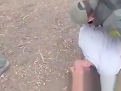 Latina railed outside