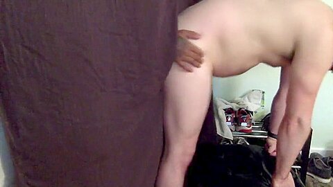 Latino buddy with huge cock feeds and breed me through my gloryhole