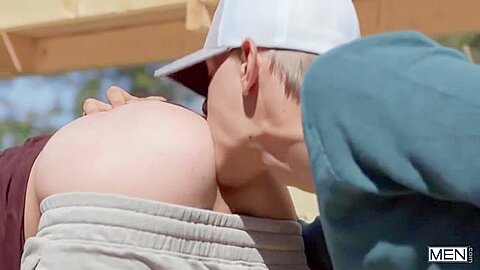 Leo Louis And Joey Mills In And In And Banging In The Bleachers - Men