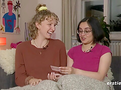 Lesbian Friends Play A Sexy Card Game