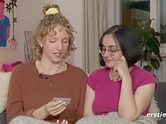 Lesbian Friends Play A Sexy Card Game