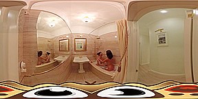 Lesbian Girlfriends in Steamy Bathroom Fucking