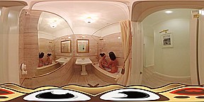 Lesbian Girlfriends in Steamy Bathroom Fucking