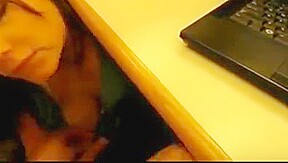 Library blowjob