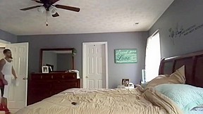 Light skin black guy fucks white girl in parents room