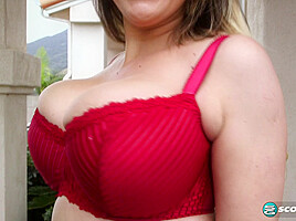 Lingerie and bras with a British busty beauty