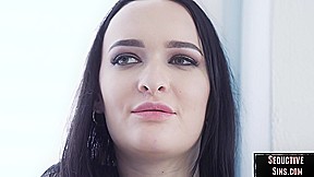 Lingerie lesbian seducing gf before dildo fuck