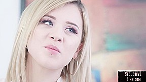 Lingerie lesbian seducing gf before dildo fuck