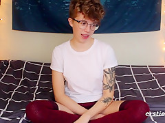 Little Amateur Cutie With Glasses Rubbing Tight Pussy
