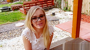 Little blonde pov sucks