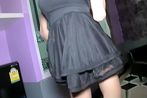 Long legs and high heels ladyboy gets bareback fucked