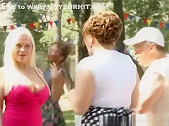 Looking to the neckline girl with big breasts
