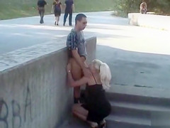 Loveful Germans watched as they have public sex in the park